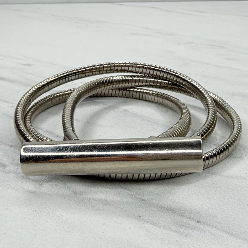 Vintage Silver Tone Stretch Coil Belt Small (S) ✨